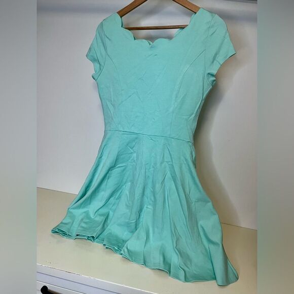 NWOT- Love Ady Scallop Fit and Flare Dress- Large - Picture 1 of 4